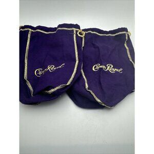 2x CROWN ROYAL PURPLE BAG 9" WITH DRAW STRING GR63